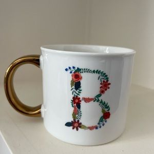 Opal House letter”B”porcelain coffee mug NWOT